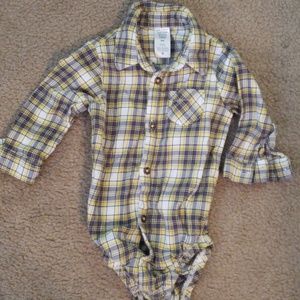 Baby boy plaid button up